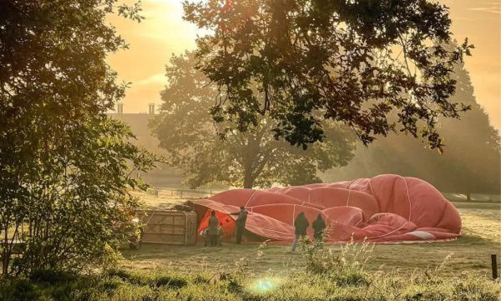 Hot air balloon ride views over Bristol