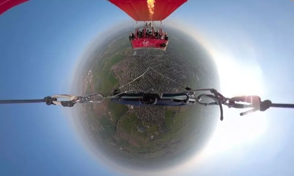 Hot air balloon ride views over Swindon