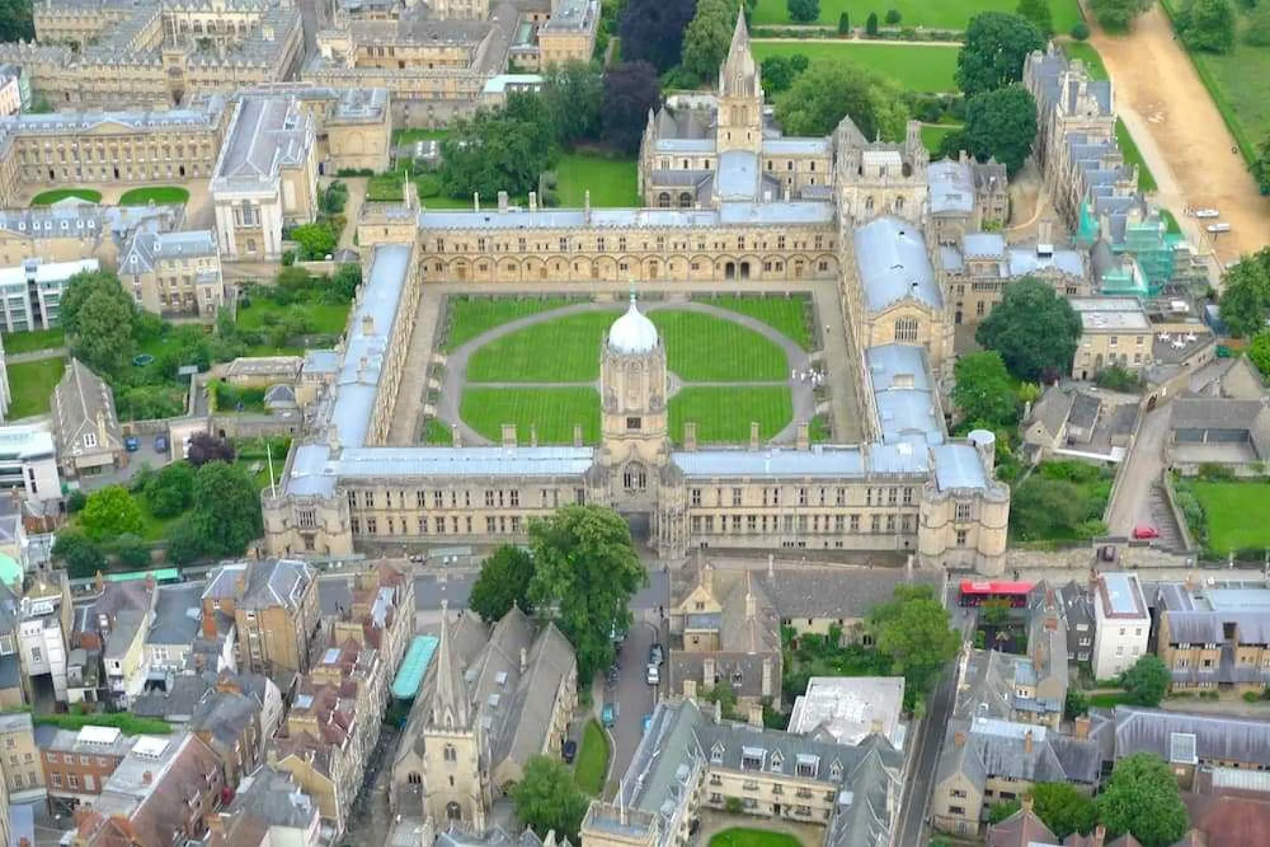 views from a hot air balloon ride over oxford