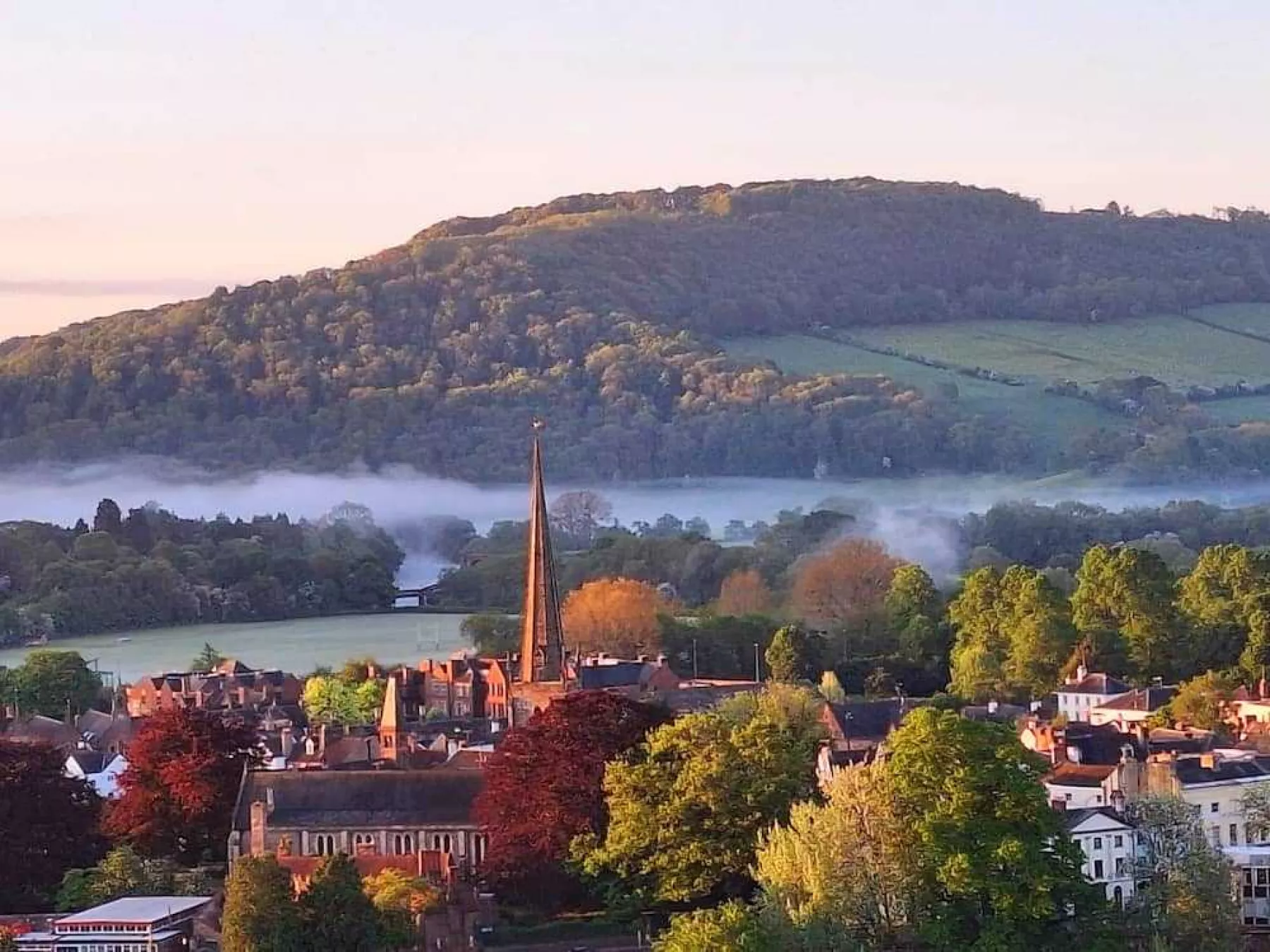 views from a hot air balloon ride in south wales
