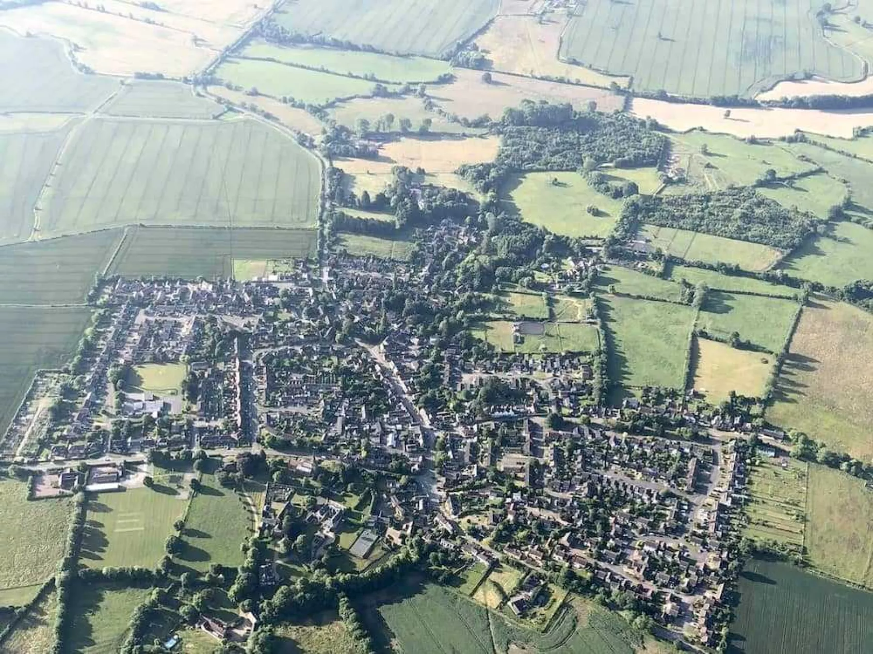 views from a hot air balloon ride in northamptonshire